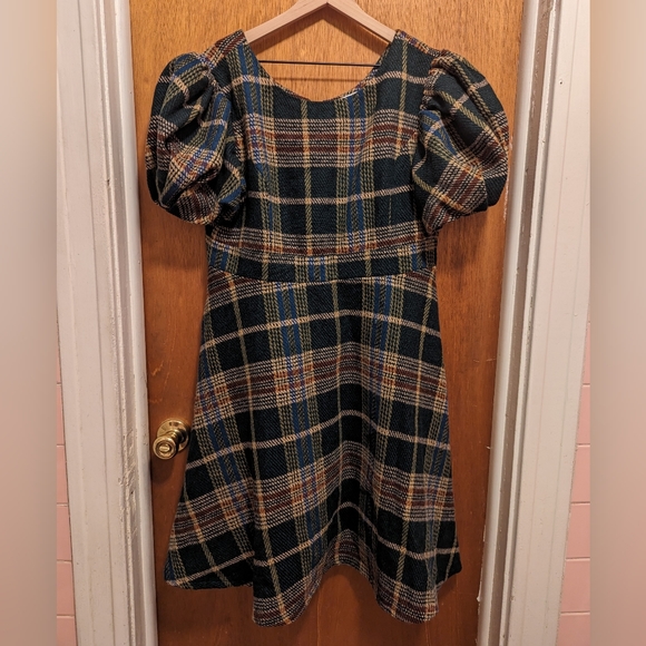 Ivy City Co Holly Plaid Flare Dress XXL - Picture 1 of 4